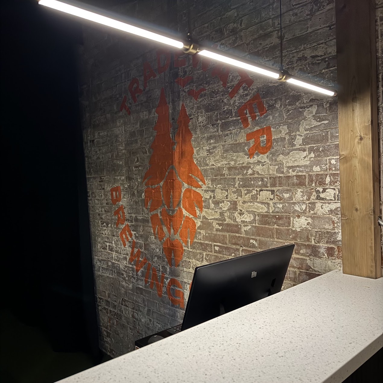The Tradewater Brewing mural inside The Tee at Tradewater